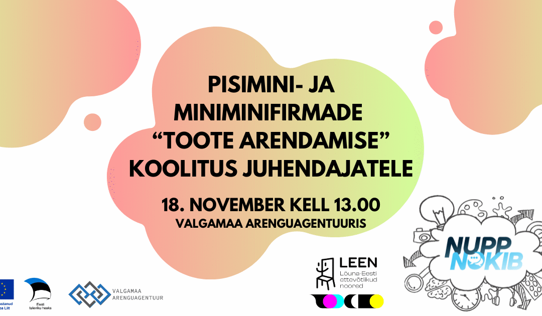 Nupp Nokib pisimini- ja miniminifirmade “Tootearenduse” koolitus juhendajatele