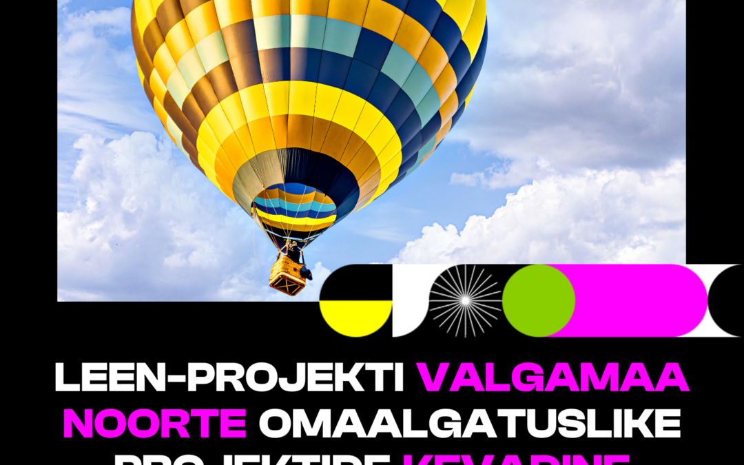 LEEN-projekti Valgamaa noorte omaalgatuslike projektide KEVADINE taotlusvoor ootab osalema Valgamaa õpilasesindusi, noortevolikogusid ja noortekeskuste aktiivgruppe!
